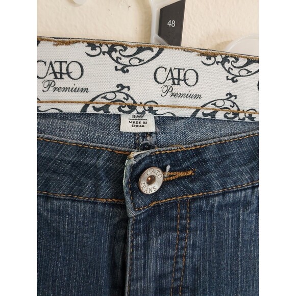 Cato Premium Women's Jeans Size 16WP Blue  Straight Leg - Picture 3 of 9